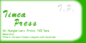 timea press business card